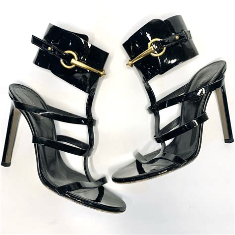 gucci ursula patent high heel sandal|gucci sandals high heel.